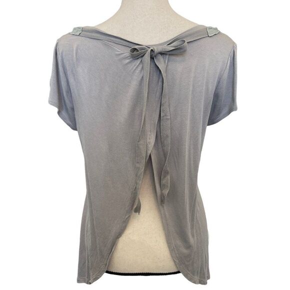 Bluheaven by UMGEE Gray/Blue Embellished Open Back Knit Top - Small - Picture 2 of 10